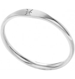 Women's Stainless Steel 12 Zodiac Constellation Ring Astrological Symbols Signet Ring Silver-Pisces $7.31 Rings