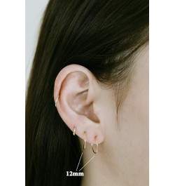 1PCS 20G 14k Solid Real Gold Round Hoop Tragus Helix Cartilage Daith inner outer Conch Ring Ear Piercing Earring 12MM $12.74 ...