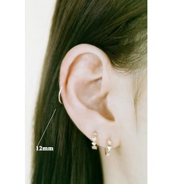 1PCS 20G 14k Solid Real Gold Round Hoop Tragus Helix Cartilage Daith inner outer Conch Ring Ear Piercing Earring 12MM $12.74 ...