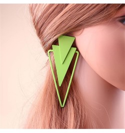 Metal Triangle Dangle Earrings.Mulitcolor Hollow Drop Earrings Unique Geometry Earrings Fashion Bar Party Jewelry for Women T...