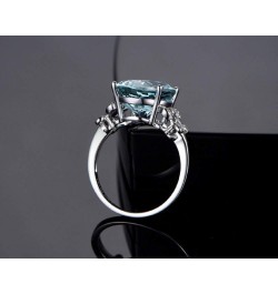 Fashion Lady Natural Stone Topaz Ring Blue Topaz Bow Ring 925 Sterling Silver Oval Gemstone Ring Engagement Ring Wedding Jewe...