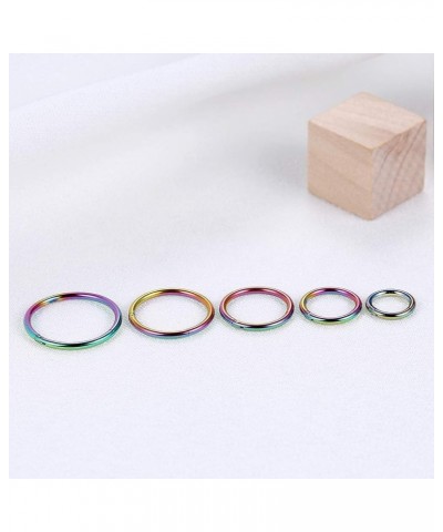 6-12Pcs 18g 20g Nose Rings for Women Men 316L Surgical Steel 16g Septum Ring Cute Tiny Cartilage Helix Conch Daith Tragus Ear...