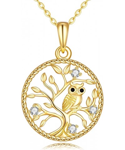 14k Gold Tree of Life/Music Note/Sun Moon/Compass Necklace Tree of Life Jewelry Gifts for Women Girls Owl $95.55 Necklaces