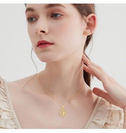 14k Gold Tree of Life/Music Note/Sun Moon/Compass Necklace Tree of Life Jewelry Gifts for Women Girls Owl $95.55 Necklaces