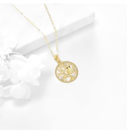 14k Gold Tree of Life/Music Note/Sun Moon/Compass Necklace Tree of Life Jewelry Gifts for Women Girls Owl $95.55 Necklaces