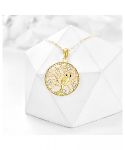 14k Gold Tree of Life/Music Note/Sun Moon/Compass Necklace Tree of Life Jewelry Gifts for Women Girls Owl $95.55 Necklaces