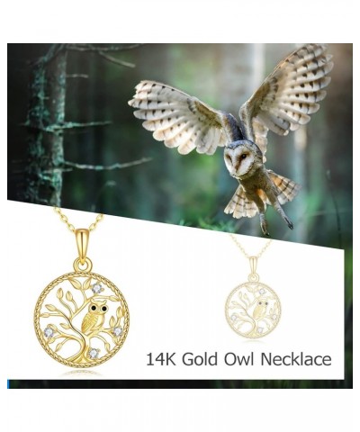 14k Gold Tree of Life/Music Note/Sun Moon/Compass Necklace Tree of Life Jewelry Gifts for Women Girls Owl $95.55 Necklaces