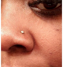 Nose Studs 20g 18g Nose Rings Studs Nose Stud L Shaped Surgical Stainless Steel Diamond Small Nose Stud for Women Men Corkscr...