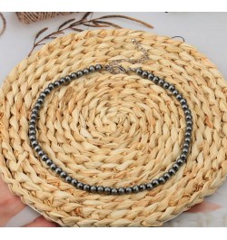 Western Navajo Pearl Choker Necklace Western Beaded Cowgirl Boho Choker Jewelry for Women Girls (6mm) $6.09 Necklaces