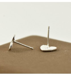 Broken Heart Stud Earrings 925 Sterling Silver Post Back Ear Studs $7.00 Earrings