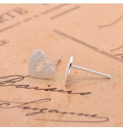 Broken Heart Stud Earrings 925 Sterling Silver Post Back Ear Studs $7.00 Earrings