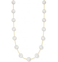 7-7.5mm Cultured Pearl Station Necklace in 14kt Yellow Gold 18.0 Inches $89.76 Necklaces