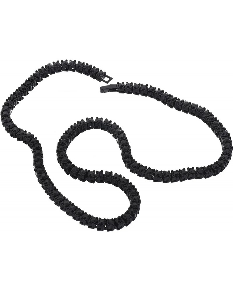 Black Plated Tennis Stone Chain Necklace 16" / 18" / 20" / 22" / 24 18 inch $9.51 Necklaces