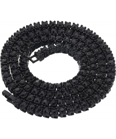 Black Plated Tennis Stone Chain Necklace 16" / 18" / 20" / 22" / 24 18 inch $9.51 Necklaces