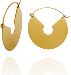 Chunky Gold Hoop Earrings For Women, Small Gold Plated Stainless Steel Statement Earrings GOLD $9.13 Earrings