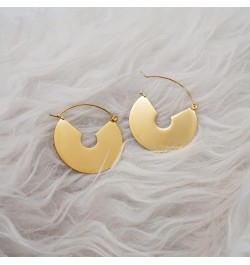 Chunky Gold Hoop Earrings For Women, Small Gold Plated Stainless Steel Statement Earrings GOLD $9.13 Earrings