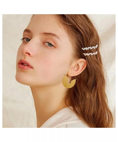 Chunky Gold Hoop Earrings For Women, Small Gold Plated Stainless Steel Statement Earrings GOLD $9.13 Earrings