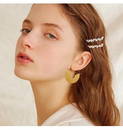 Chunky Gold Hoop Earrings For Women, Small Gold Plated Stainless Steel Statement Earrings GOLD $9.13 Earrings