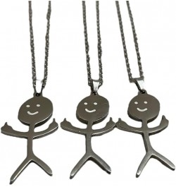 Pendantify Funny Middle Finger Doodle Necklace | Flip Off Doodle Necklace | Cool Smiley Stickman Matchstick Doodle Necklace M...