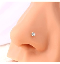 Gold Nose Studs 20G Nose Piercings Solid Gold L-Shaped Nose Stud Screw Nose Bone Nose Rings Screw Nose Piercing Jewelry 10K 3...