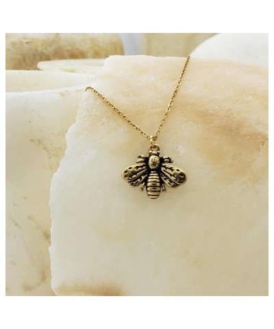 Napoleonic Bee Peandant Necklace - Antique Gold Plated $19.20 Necklaces