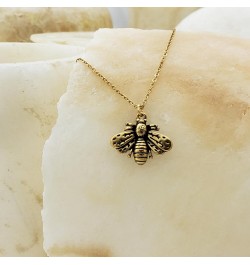 Napoleonic Bee Peandant Necklace - Antique Gold Plated $19.20 Necklaces