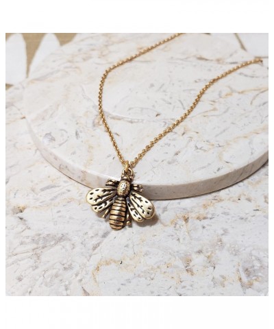 Napoleonic Bee Peandant Necklace - Antique Gold Plated $19.20 Necklaces