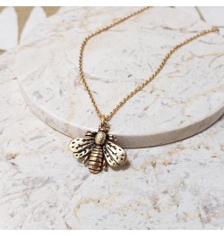 Napoleonic Bee Peandant Necklace - Antique Gold Plated $19.20 Necklaces