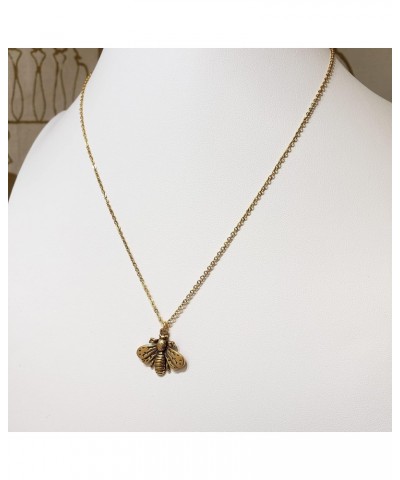 Napoleonic Bee Peandant Necklace - Antique Gold Plated $19.20 Necklaces