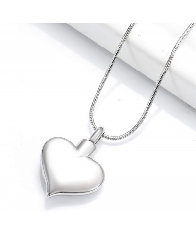 Cremation Jewelry Heart Urn Necklace for Ashes Stainless Steel Cremation Keepsake Urn Pendant for Women Men Silver+Gold $13.8...