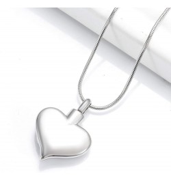 Cremation Jewelry Heart Urn Necklace for Ashes Stainless Steel Cremation Keepsake Urn Pendant for Women Men Silver+Gold $13.8...