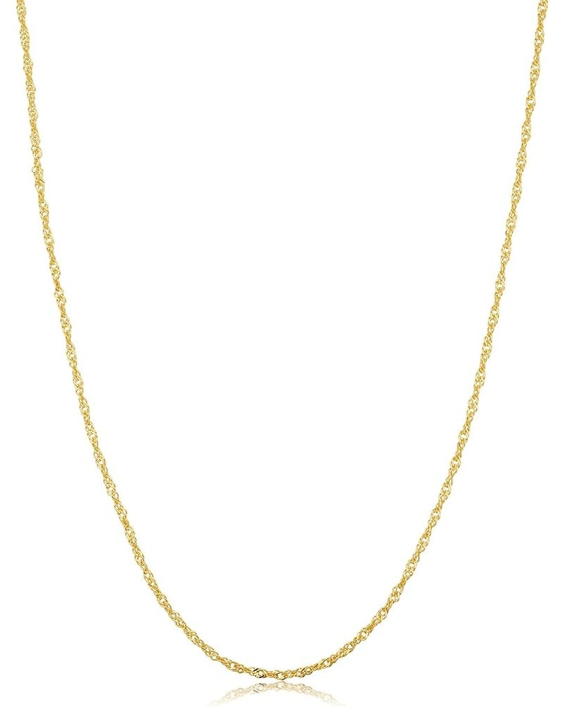 14k Yellow Gold Filled Or White Gold Filled Singapore Chain Necklace For Women And Men (1mm, 1.4mm, 1.7mm or 2mm - sizes from...