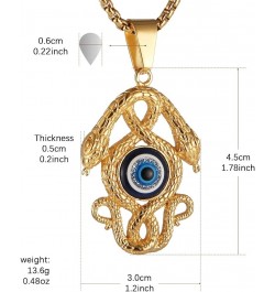 Gold-plated Stainless Steel Snake pendant Ancient Egyptian Symbol of Protection Evil Eyes Double-headed snake $11.59 Necklaces