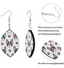 Fashion Copper Plated Silver Earring Wood Drop/Leaf Lightweight Earrings Leaf(2.9x1.2in) Multi 4 $6.75 Earrings