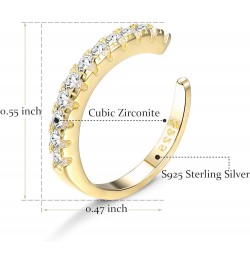 925 Sterling Silver CZ Pave Ear Cuffs Small Hoop Earrings for Womens Cubic Zirconia Huggie Non Piercing Earrings gold tone $6...