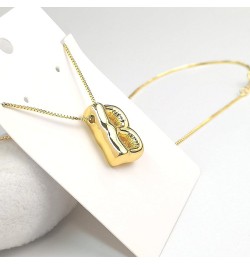 Womens Fashion Initial Necklace, Dainty Letter Necklace Gold Pendant Necklace for Women Girls Trendy B Gold $7.94 Necklaces