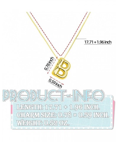 Womens Fashion Initial Necklace, Dainty Letter Necklace Gold Pendant Necklace for Women Girls Trendy B Gold $7.94 Necklaces