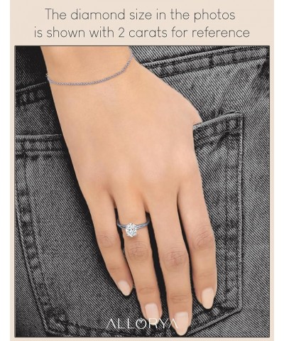 Oval Lab Grown White Diamond Classic Single Stone Engagement Ring for Women in 925 Sterling Silver 5 0.25 Carat $83.11 Rings