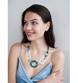 Acrylic Statement Necklace for Women Resin Bib Collar Necklace Chunky Necklace or Jewelry Gift for Women Girls Chain $6.47 Ne...