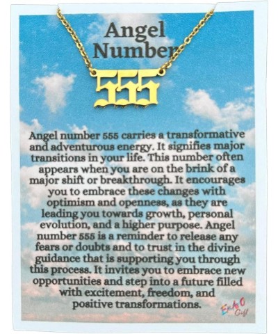 Angel Number Necklace Gold or Silver 111 222 333 444 555 666 777 888 999 555 Gold $11.26 Necklaces