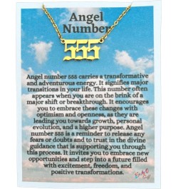 Angel Number Necklace Gold or Silver 111 222 333 444 555 666 777 888 999 555 Gold $11.26 Necklaces