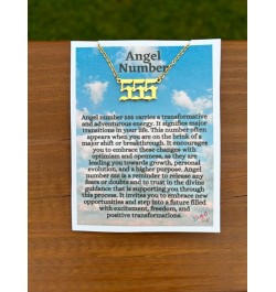 Angel Number Necklace Gold or Silver 111 222 333 444 555 666 777 888 999 555 Gold $11.26 Necklaces