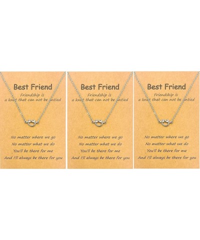 Friendship Necklace for 3 Matching  Best Friend Necklaces Forever Gifts for Women Teen Girls Sister(Stainless steel/18k Gold ...