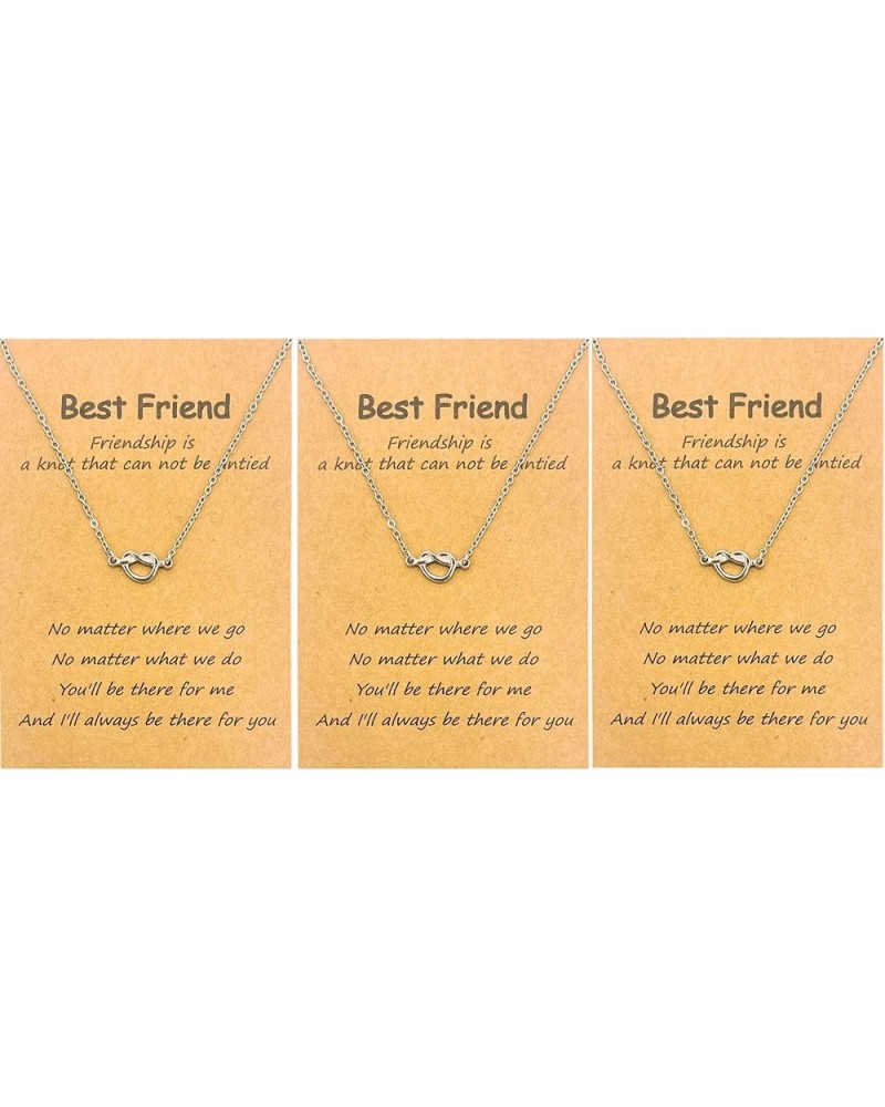 Friendship Necklace for 3 Matching  Best Friend Necklaces Forever Gifts for Women Teen Girls Sister(Stainless steel/18k Gold ...