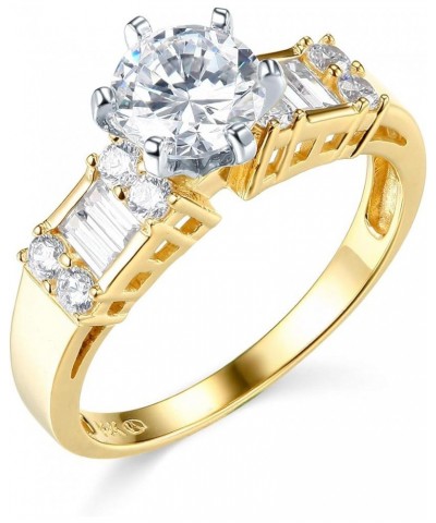 14k Yellow OR White Gold SOLID Wedding Engagement Ring and Wedding Band 2 Piece Set Yellow Gold $182.48 Sets