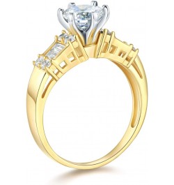 14k Yellow OR White Gold SOLID Wedding Engagement Ring and Wedding Band 2 Piece Set Yellow Gold $182.48 Sets