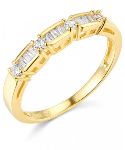 14k Yellow OR White Gold SOLID Wedding Engagement Ring and Wedding Band 2 Piece Set Yellow Gold $182.48 Sets