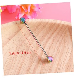 for Extra Bar Forward Bone Earring Studs Cartilage Stainless Long Red Barbell Jewelry Allergy Steel Industrial Earrings Pierc...