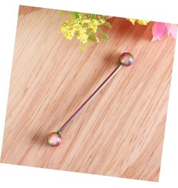 for Extra Bar Forward Bone Earring Studs Cartilage Stainless Long Red Barbell Jewelry Allergy Steel Industrial Earrings Pierc...