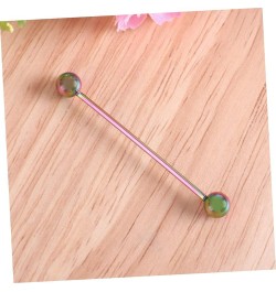 for Extra Bar Forward Bone Earring Studs Cartilage Stainless Long Red Barbell Jewelry Allergy Steel Industrial Earrings Pierc...